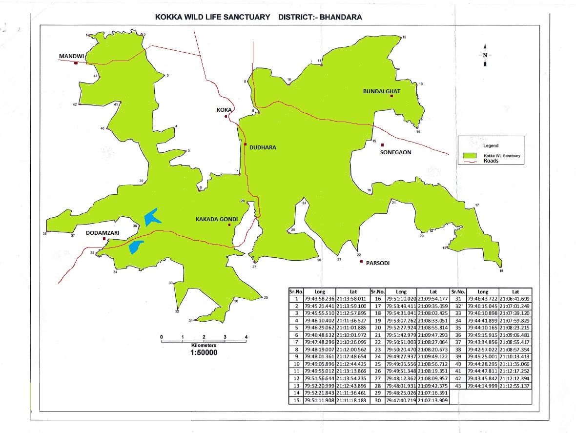 Koka_wildlife_sanctury_map